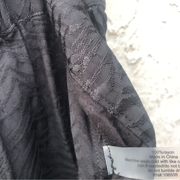 SUNDAYS Black Jacquard Tapered High Rise Trouser Pants Size 2 Zebra Print - Picture 10 of 12